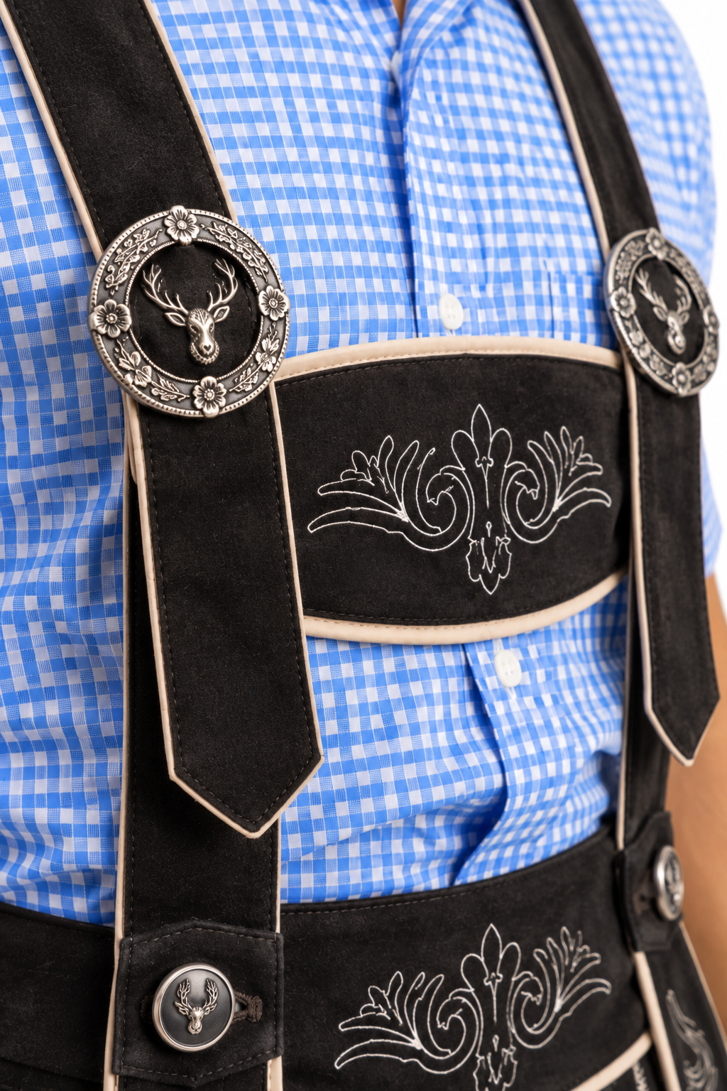 Men´s Oktoberfest Lederhosen Set - Shirt,Shorts & Hat