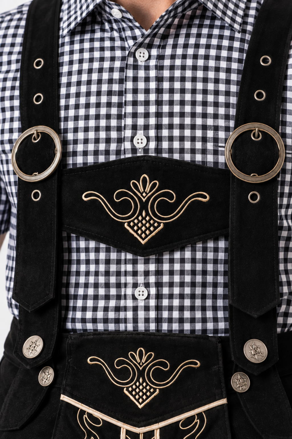 Men´s Oktoberfest Lederhosen Set - Shirt,Shorts & Hat