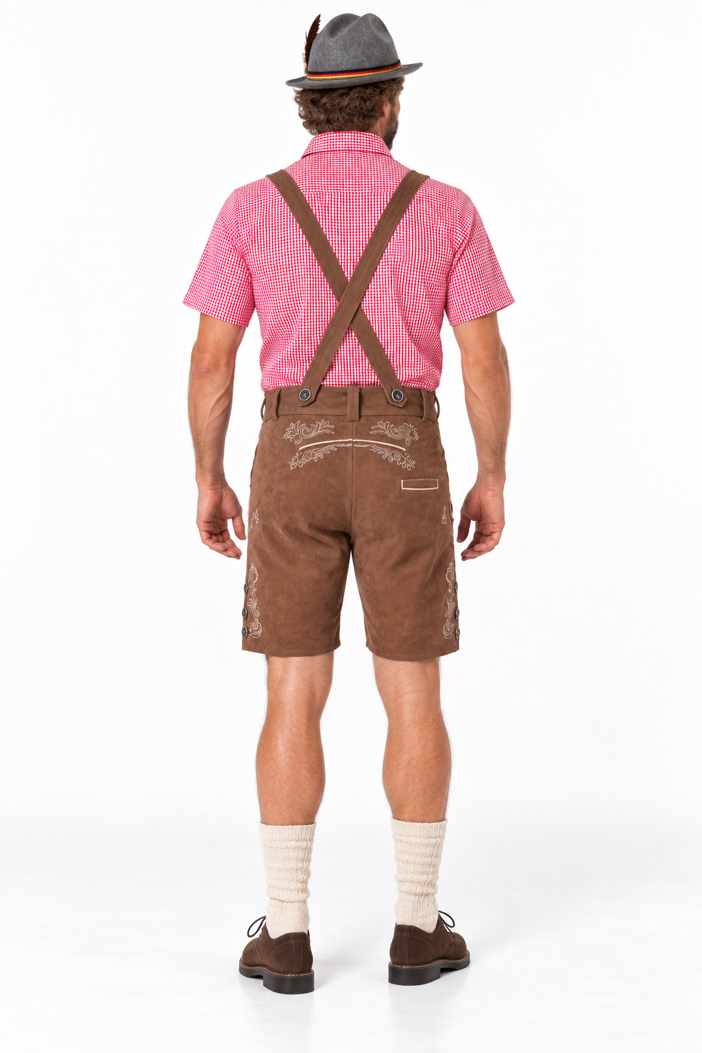 Men´s Oktoberfest Lederhosen Set - Shirt,Shorts & Hat