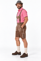 Men´s Oktoberfest Lederhosen Set - Shirt,Shorts & Hat
