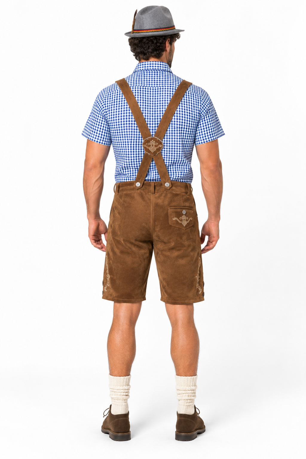 Men´s Oktoberfest Lederhosen Set - Shirt,Shorts & Hat